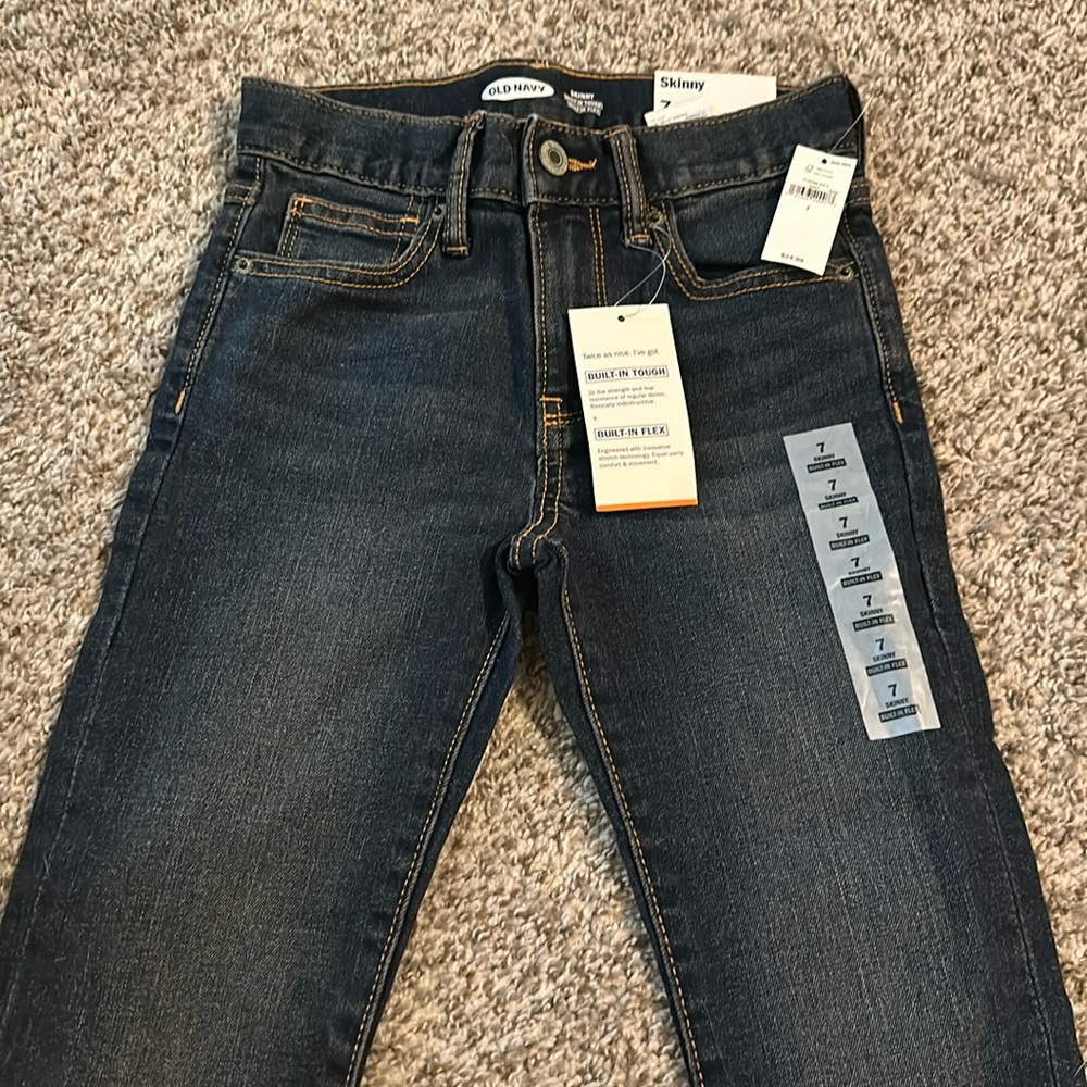 Old navy girls 7 skinny nwt